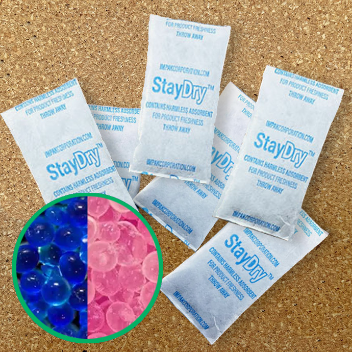 1.0 Gram Indicating Silica Gel Desiccant Packet (10,000/case